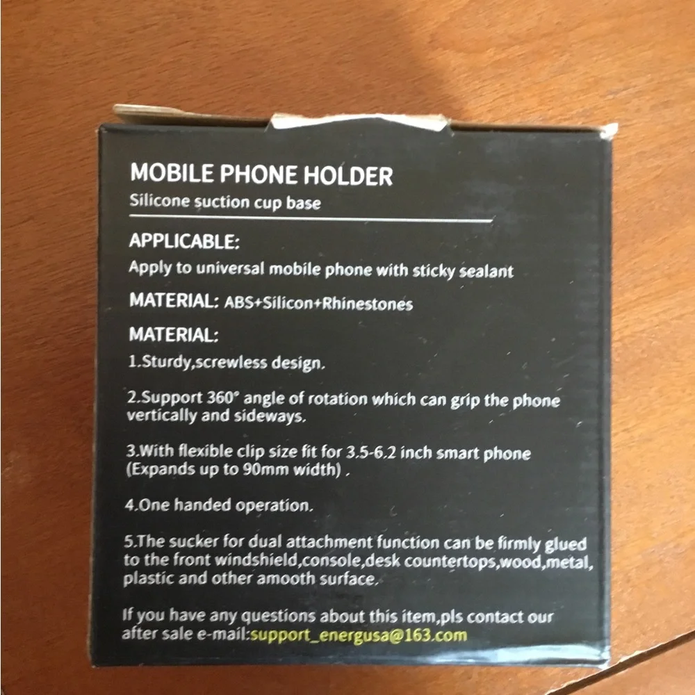 Silicone Sucker Mobile Phone Holder - Black